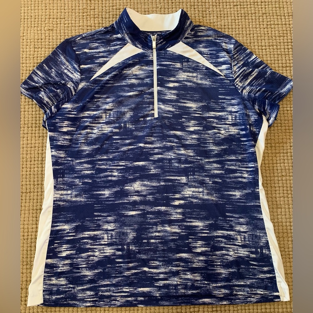 Tail Woman’s Golf Polo Shirt XL Dri-Fit 1/4 Zip Collared Stretch Top EUC Sleeve
